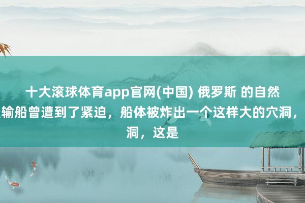 十大滚球体育app官网(中国) 俄罗斯 的自然运谈输船曾遭到了紧迫，船体被炸出一个这样大的穴洞，这是