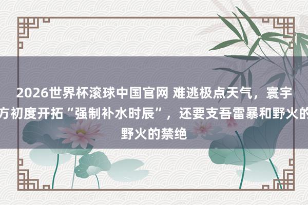 2026世界杯滚球中国官网 难逃极点天气，寰宇杯官方初度开拓“强制补水时辰”，还要支吾雷暴和野火的禁绝