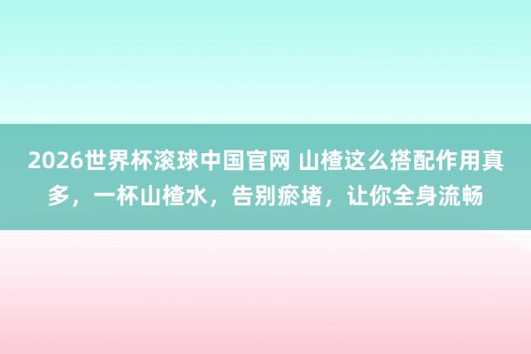 2026世界杯滚球中国官网 山楂这么搭配作用真多，一杯山楂水，告别瘀堵，让你全身流畅