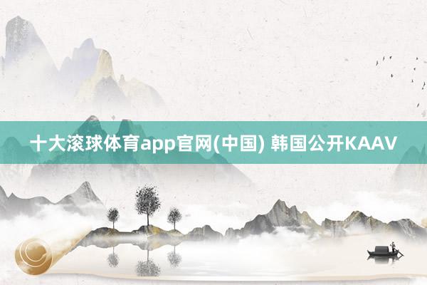 十大滚球体育app官网(中国) 韩国公开KAAV