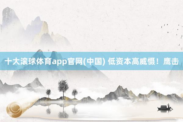 十大滚球体育app官网(中国) 低资本高威慑！鹰击