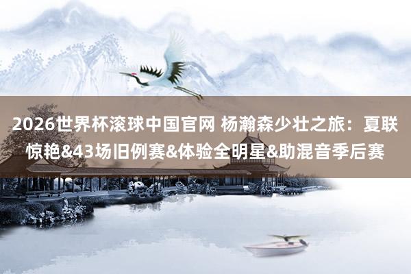 2026世界杯滚球中国官网 杨瀚森少壮之旅：夏联惊艳&43场旧例赛&体验全明星&助混音季后赛