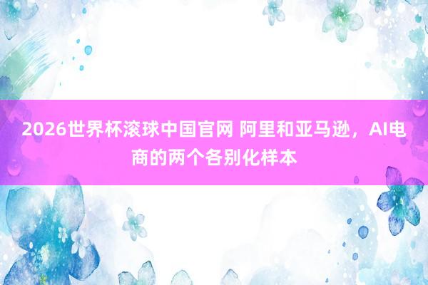 2026世界杯滚球中国官网 阿里和亚马逊，AI电商的两个各别化样本