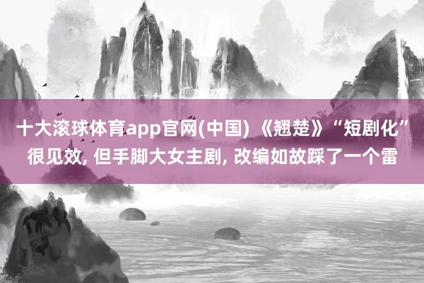 十大滚球体育app官网(中国) 《翘楚》“短剧化”很见效， 但手脚大女主剧， 改编如故踩了一个雷