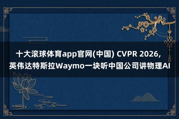十大滚球体育app官网(中国) CVPR 2026， 英伟达特斯拉Waymo一块听中国公司讲物理AI
