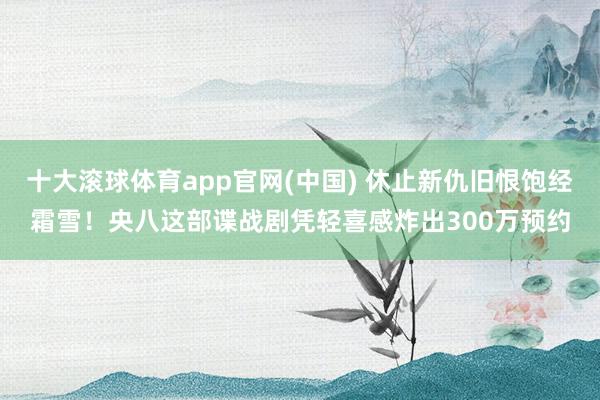 十大滚球体育app官网(中国) 休止新仇旧恨饱经霜雪!央八这部谍战剧凭轻喜感炸出300万预约