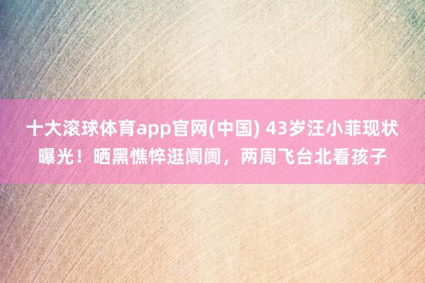 十大滚球体育app官网(中国) 43岁汪小菲现状曝光！晒黑憔悴逛阛阓，两周飞台北看孩子